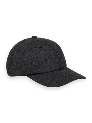 Sombrero Scotch & Soda Lana-blend With Logo Badge Hombre Negros | SN-SAS56694