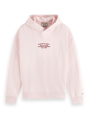 Sudadera con Capucha Scotch & Soda Washed Artwork Hombre Rosas | SN-SAS56435