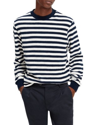 Sudaderas Scotch & Soda A Rayas Crewneck Hombre Multicolor | SN-SAS56423