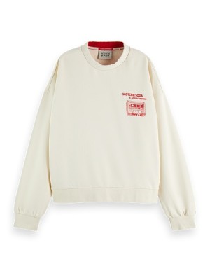 Sudaderas Scotch & Soda Algodon In Conversion Local Store Loose Fit Mujer Beige | SN-SAS56728