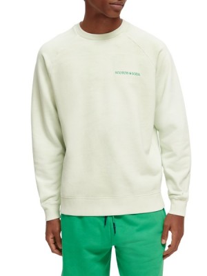 Sudaderas Scotch & Soda Unisex Plant-dyed Organic Algodon Hombre Verde Menta | SN-SAS56428