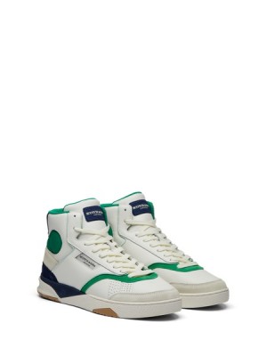 Tenis Scotch & Soda Court Cup Hombre Blancos Verdes | SN-SAS56687