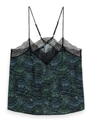 Tops Scotch & Soda Camisole With Encaje Detail Mujer Verdes | SN-SAS56751