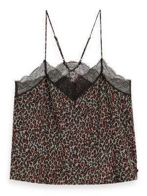 Tops Scotch & Soda Camisole With Encaje Detail Mujer Verdes | SN-SAS56755