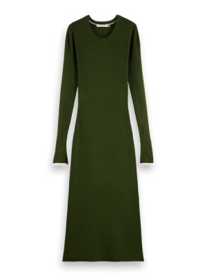 Vestido Scotch & Soda Flaco Rib De Punto Mujer Verdes | SN-SAS56812