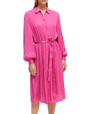 Vestido Scotch & Soda Relaxed Fit Printed Midi Jacquard Mujer Fucsia | SN-SAS56775