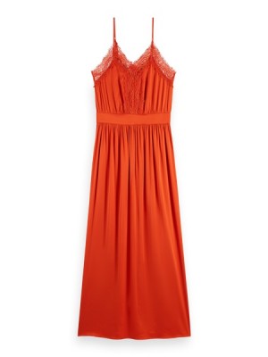 Vestido Scotch & Soda Waisted Cami Mujer Rojos | SN-SAS56813